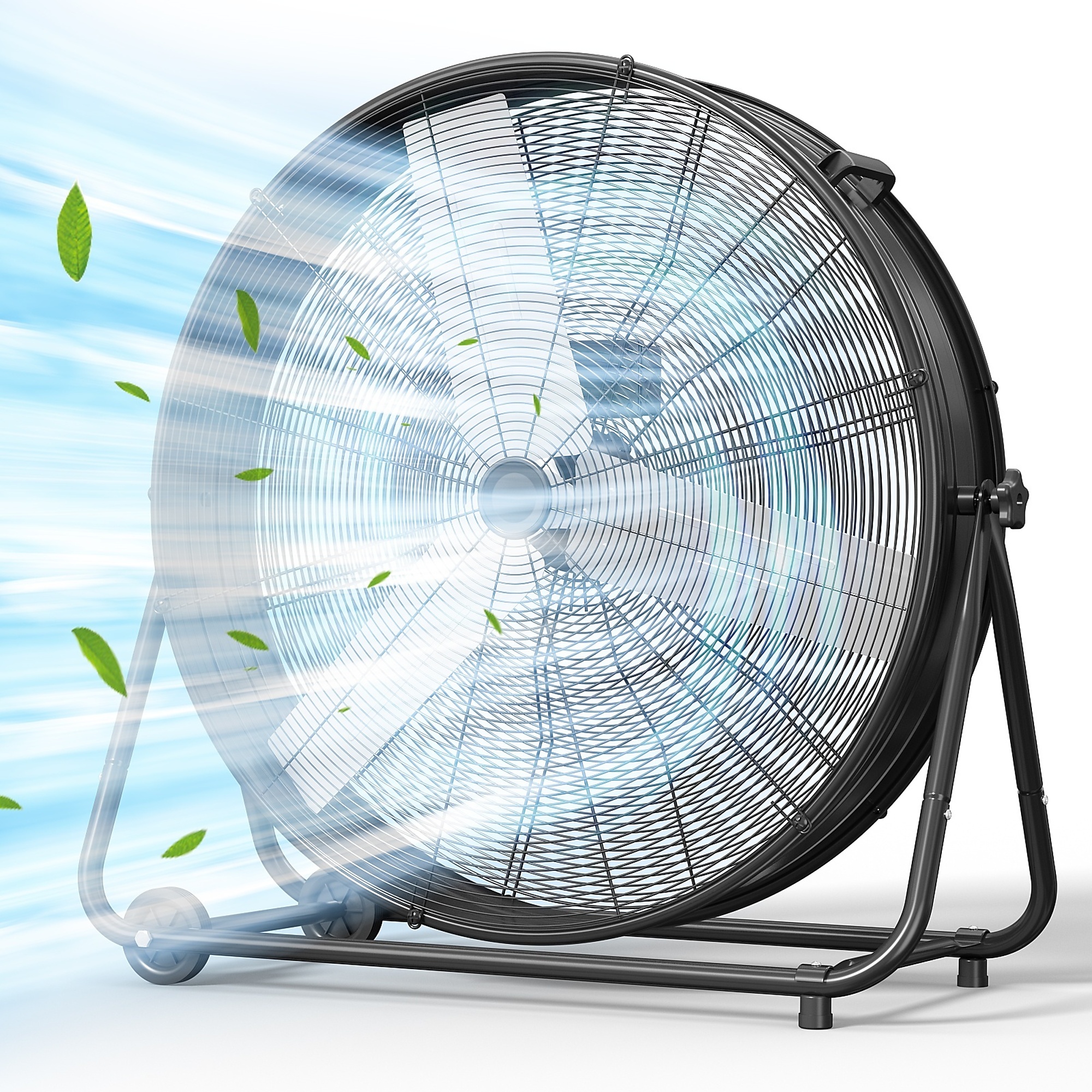 EdenDirect Industrial Drum Fan — 36in., 3 Speeds, 18000 CFM, 360° Tilt
